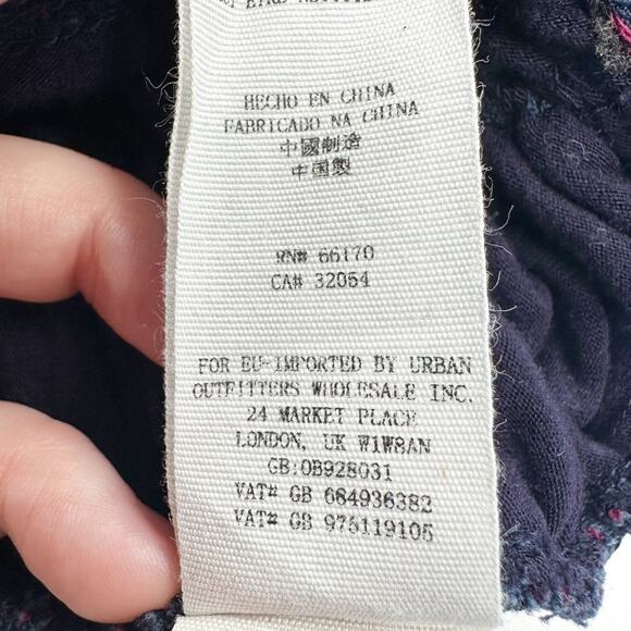 Free People She's In Parties Ruched Bodycon Dress in Navy Pink Polka Dot Size XS - Picture 13 of 14